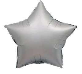 Grey Star Shape Mylar Balloon Singapore